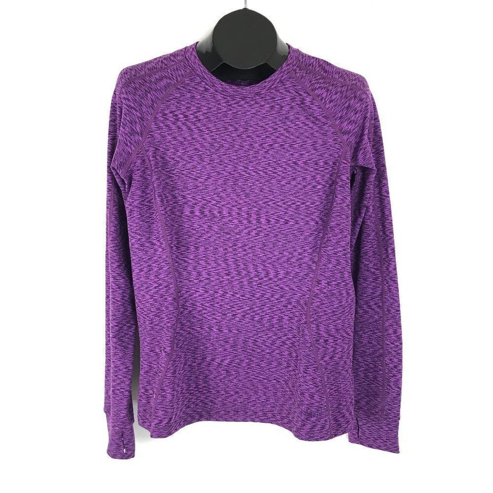 REI Long Sleeve Performance Tee Women's Medium Purple Stretch Outdoor Athletic